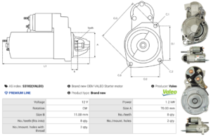 Démarreur S3102(VALEO)