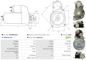 Démarreur S3106(VALEO)