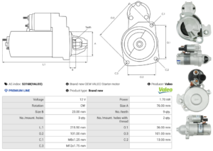 Démarreur S3168(VALEO)