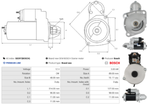 Démarreur S0297(BOSCH)