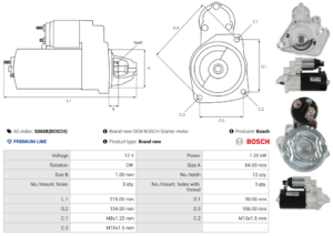 Démarreur S0608(BOSCH)