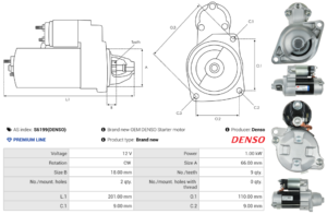 Démarreur S6199(DENSO)