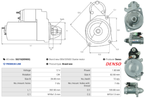 Démarreur S6210(DENSO)
