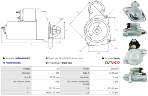 Démarreur S6240(DENSO)