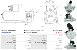 Démarreur S6243(DENSO)