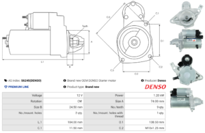 Démarreur S6245(DENSO)