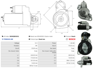 Démarreur S0545(BOSCH)
