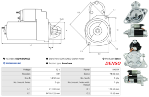 Démarreur S6246(DENSO)