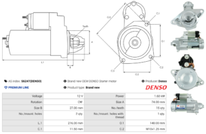 Démarreur S6247(DENSO)