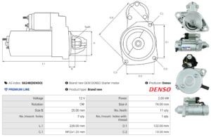 Démarreur S6248(DENSO)