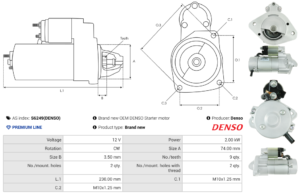 Démarreur S6249(DENSO)
