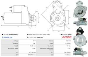 Démarreur S6263(DENSO)