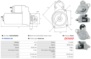 Démarreur S6337(DENSO)