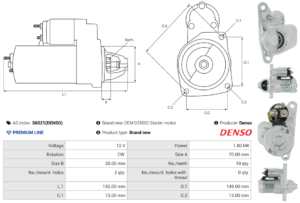 Démarreur S6521(DENSO)