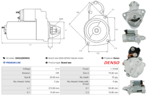 Démarreur S6522(DENSO)