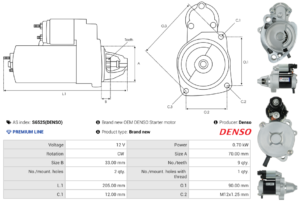 Démarreur S6525(DENSO)