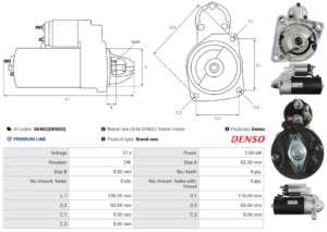 Démarreur S6462(DENSO)