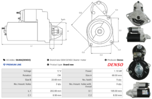 Démarreur S6466(DENSO)