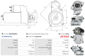 Démarreur S6497(DENSO)