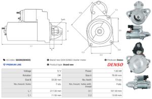 Démarreur S6500(DENSO)