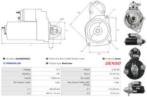 Démarreur S6449(DENSO)