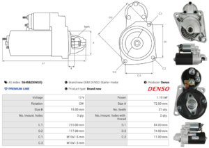 Démarreur S6458(DENSO)