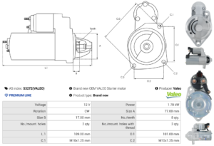 Démarreur S3272(VALEO)