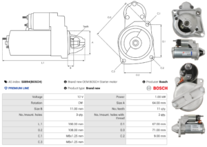 Démarreur S0894(BOSCH)