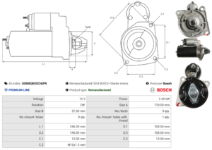 Démarreur S0900(BOSCH)PR