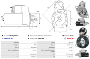 Démarreur S0106(BOSCH)