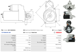 Démarreur S0121(BOSCH)