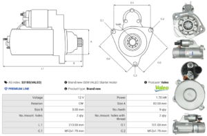 Démarreur S3185(VALEO)