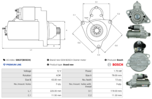 Démarreur S0637(BOSCH)