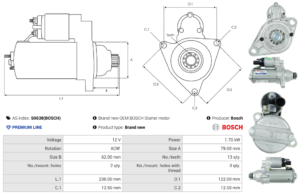 Démarreur S0638(BOSCH)