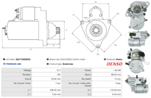 Démarreur S6277(DENSO)
