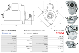 Démarreur S6332(DENSO)