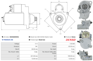 Démarreur S6334(DENSO)