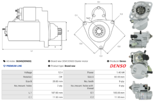 Démarreur S6345(DENSO)