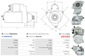 Démarreur S6388(DENSO)