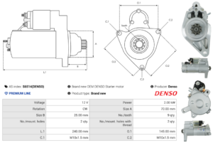 Démarreur S6514(DENSO)
