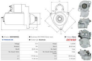 Démarreur S6527(DENSO)