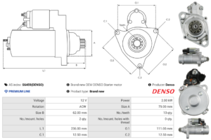 Démarreur S6459(DENSO)