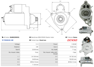 Démarreur S6480(DENSO)
