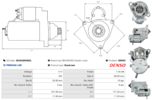 Démarreur S6494(DENSO)