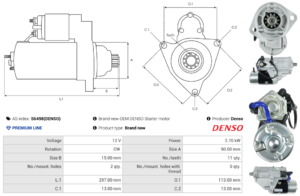 Démarreur S6498(DENSO)