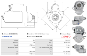 Démarreur S6635(DENSO)