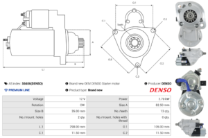 Démarreur S6656(DENSO)