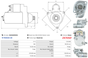 Démarreur S6434(DENSO)