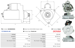 Démarreur S6438(DENSO)