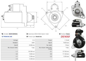 Démarreur S6451(DENSO)